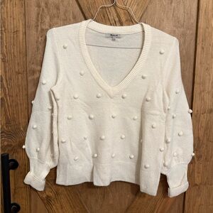 Madewell Bobble Dashwood Vneck Sweater